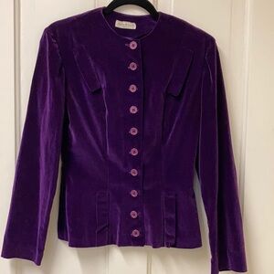 Justin McCarty, size S, purple velvet jacket